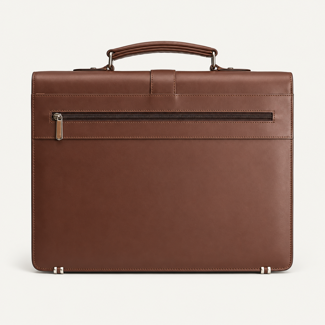 Men’s Brown Leather Executive Briefcase – Structured Business Bag Gallery