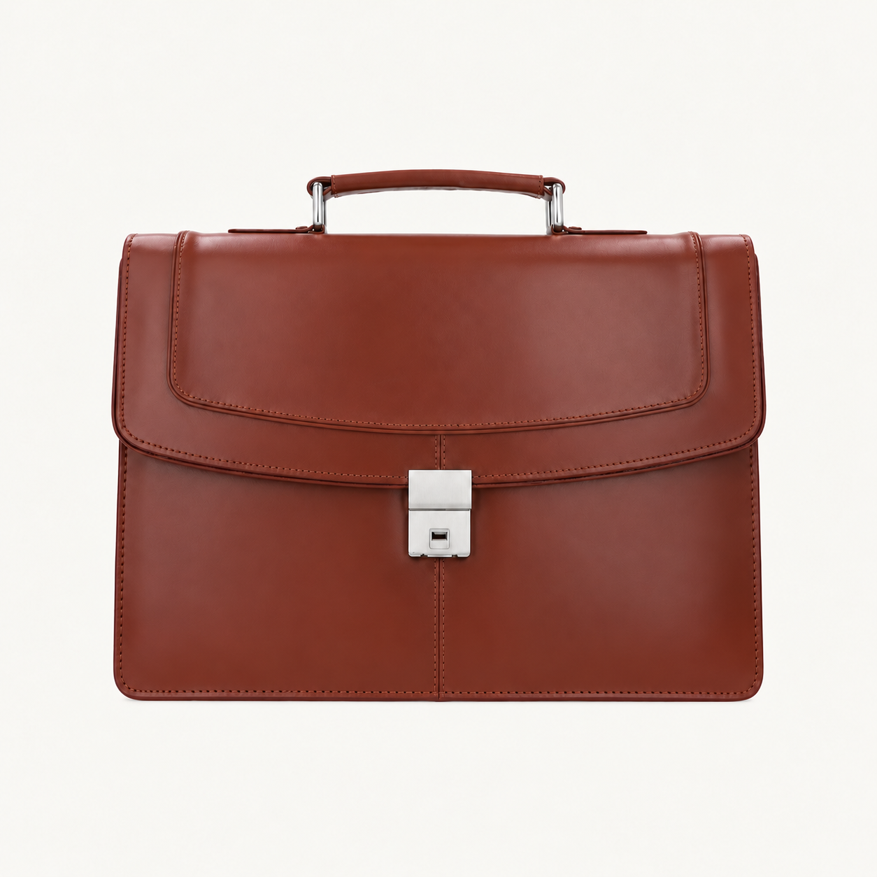 Men's Chestnut Brown Leather Executive Briefcase – Classic Business & Office Bag